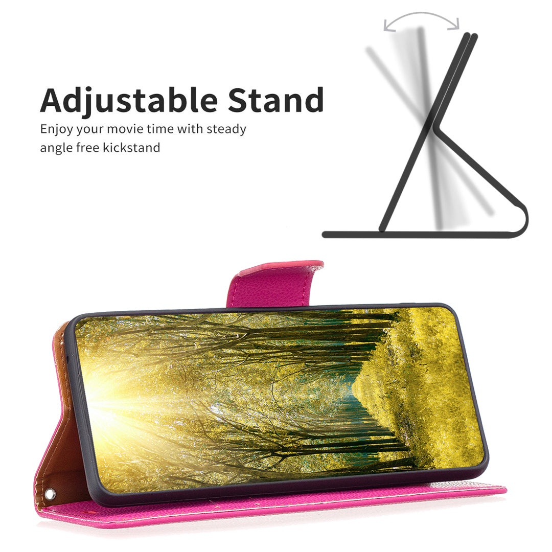 For Samsung Galaxy A15 4G Case Litchi Texture PU Leather Wallet Cell Phone Cover