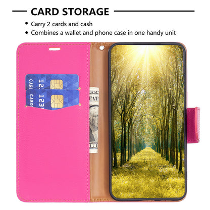 For Samsung Galaxy A15 4G Case Litchi Texture PU Leather Wallet Cell Phone Cover