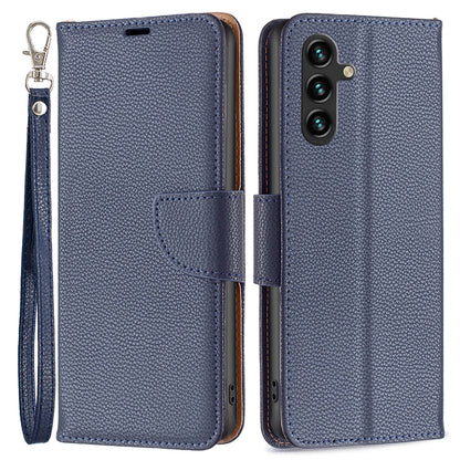 For Samsung Galaxy A15 4G Case Litchi Texture PU Leather Wallet Cell Phone Cover