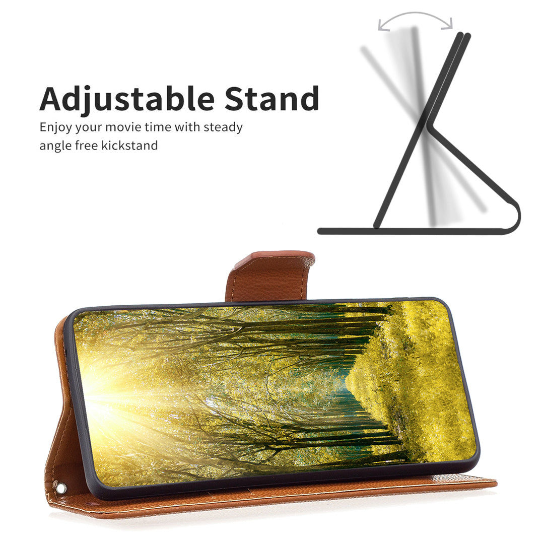 For Samsung Galaxy A15 4G Case Litchi Texture PU Leather Wallet Cell Phone Cover