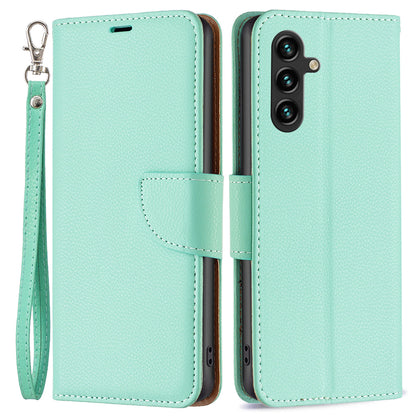 For Samsung Galaxy A15 4G Case Litchi Texture PU Leather Wallet Cell Phone Cover