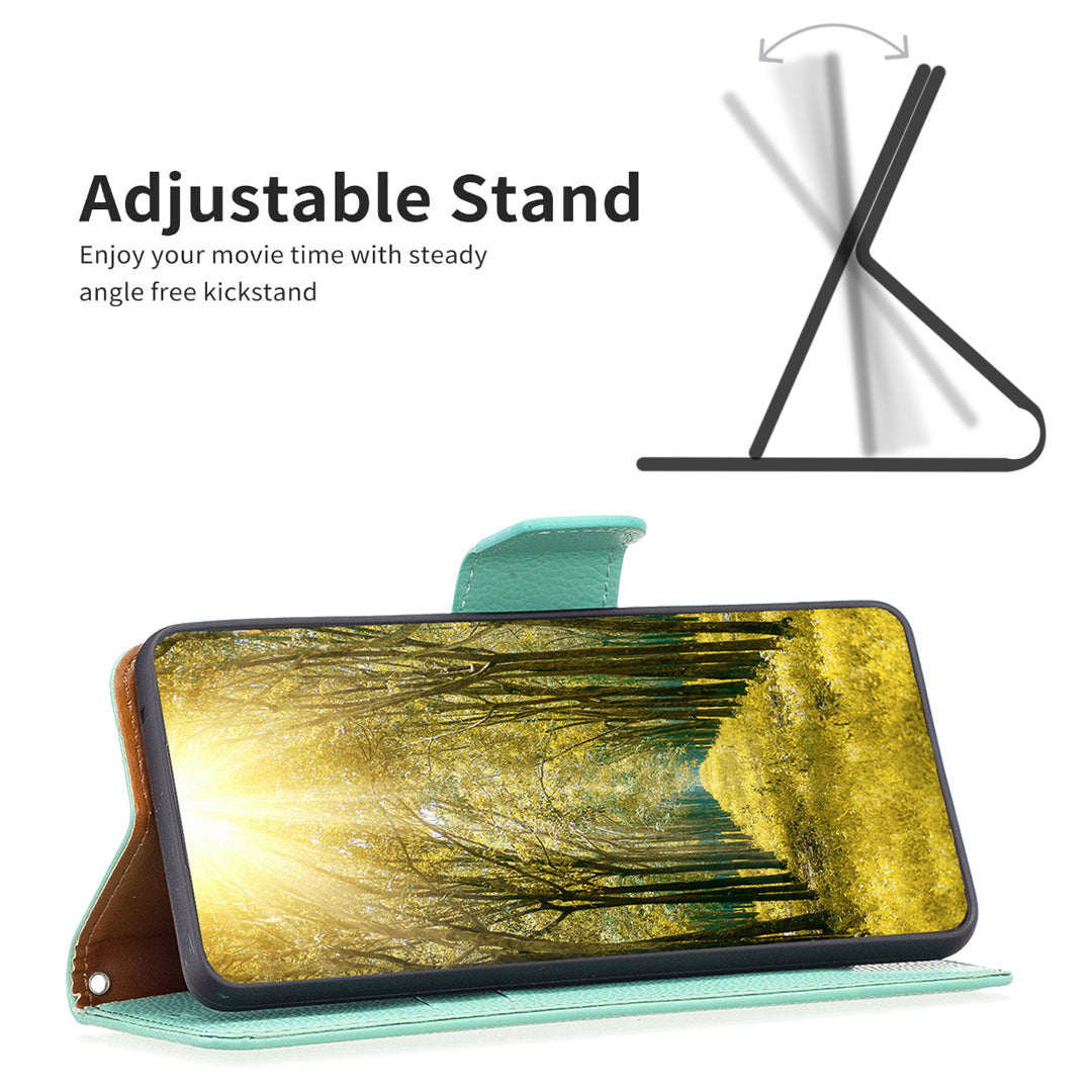 For Samsung Galaxy A15 4G Case Litchi Texture PU Leather Wallet Cell Phone Cover
