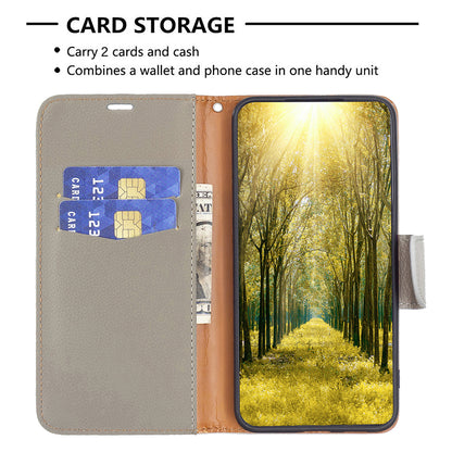 For Samsung Galaxy A15 4G Case Litchi Texture PU Leather Wallet Cell Phone Cover