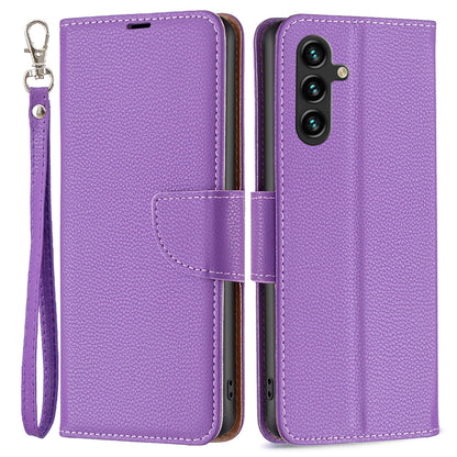 For Samsung Galaxy A15 4G Case Litchi Texture PU Leather Wallet Cell Phone Cover
