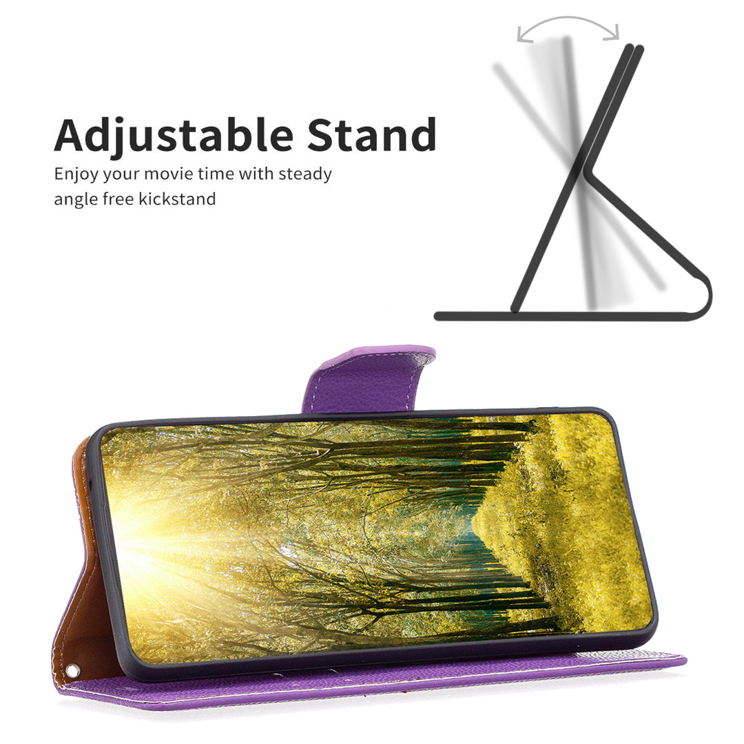 For Samsung Galaxy A15 4G Case Litchi Texture PU Leather Wallet Cell Phone Cover