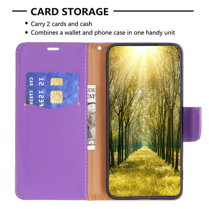 For Samsung Galaxy A15 4G Case Litchi Texture PU Leather Wallet Cell Phone Cover