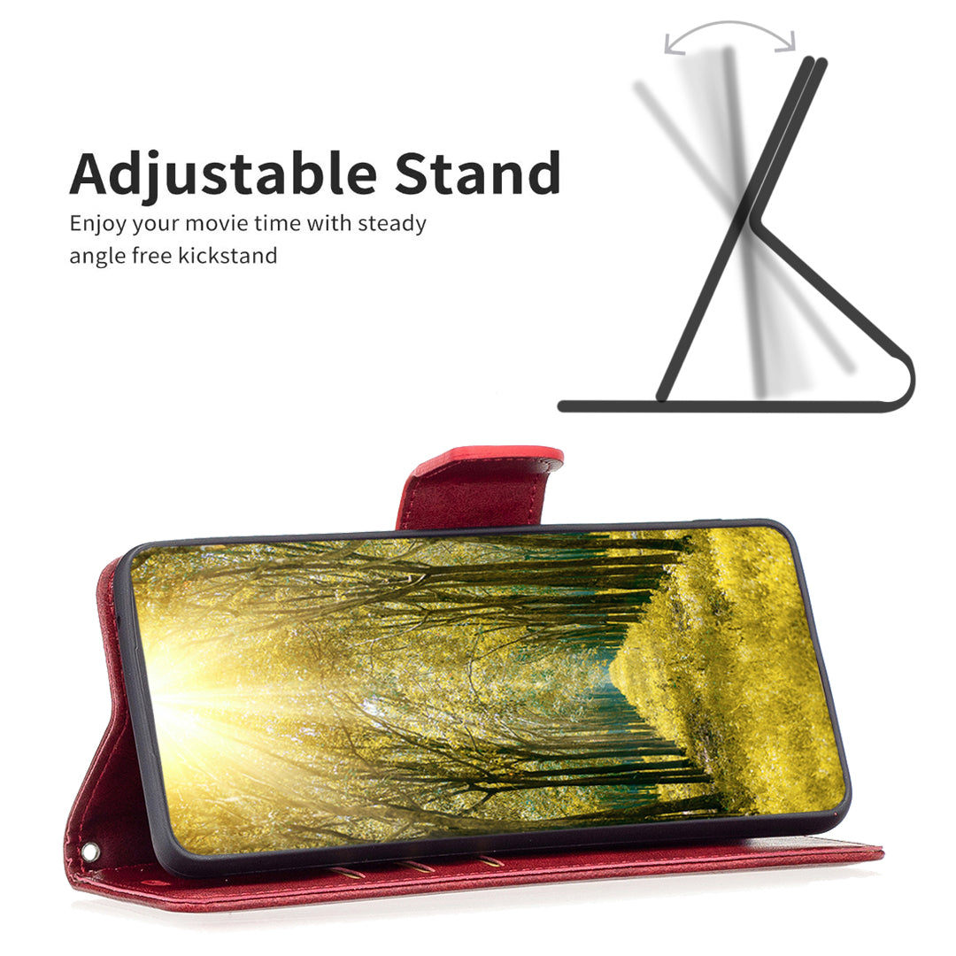 For Samsung Galaxy A15 4G Case Stand Wallet Textured PU Leather Cell Phone Cover