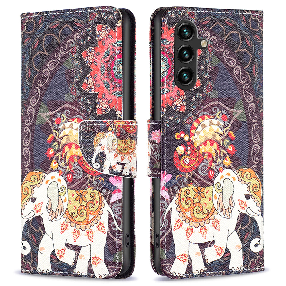 For Samsung Galaxy A15 4G Case Wallet PU Leather Pattern Printing Phone Cover