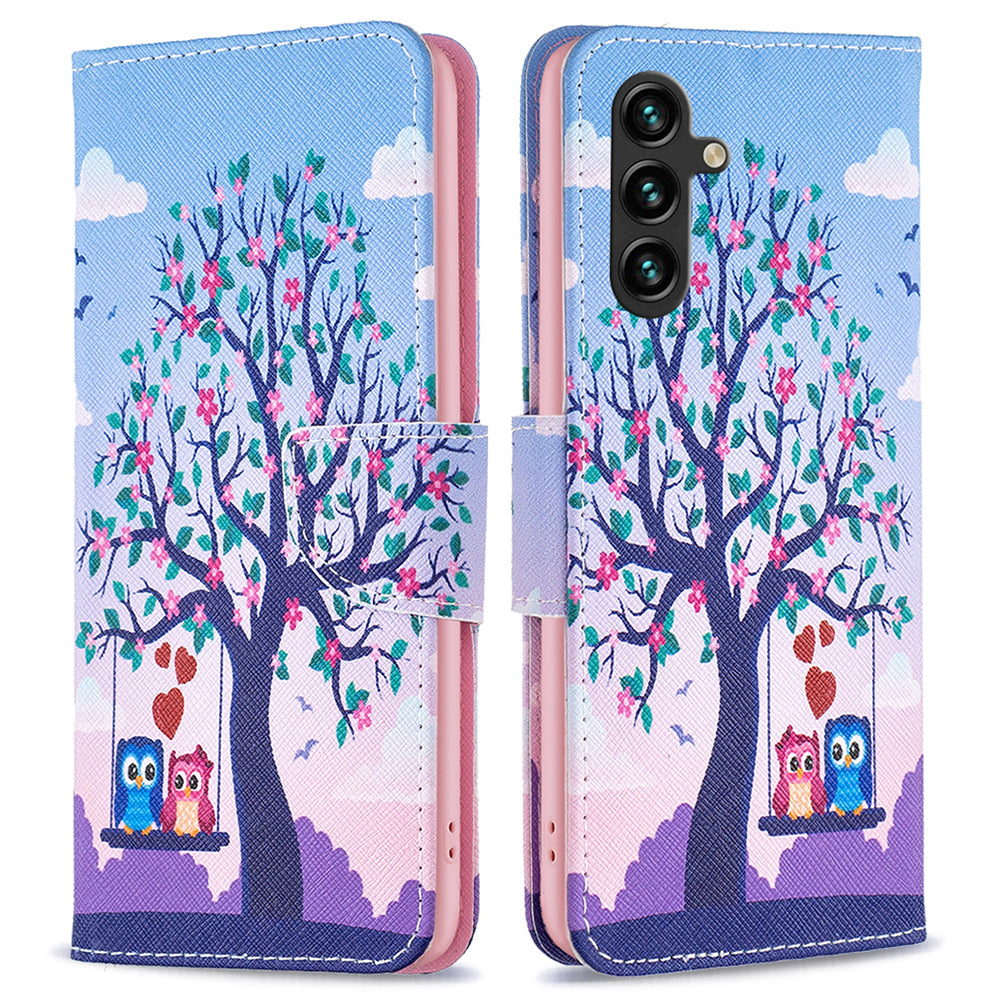 For Samsung Galaxy A15 4G Case Wallet PU Leather Pattern Printing Phone Cover