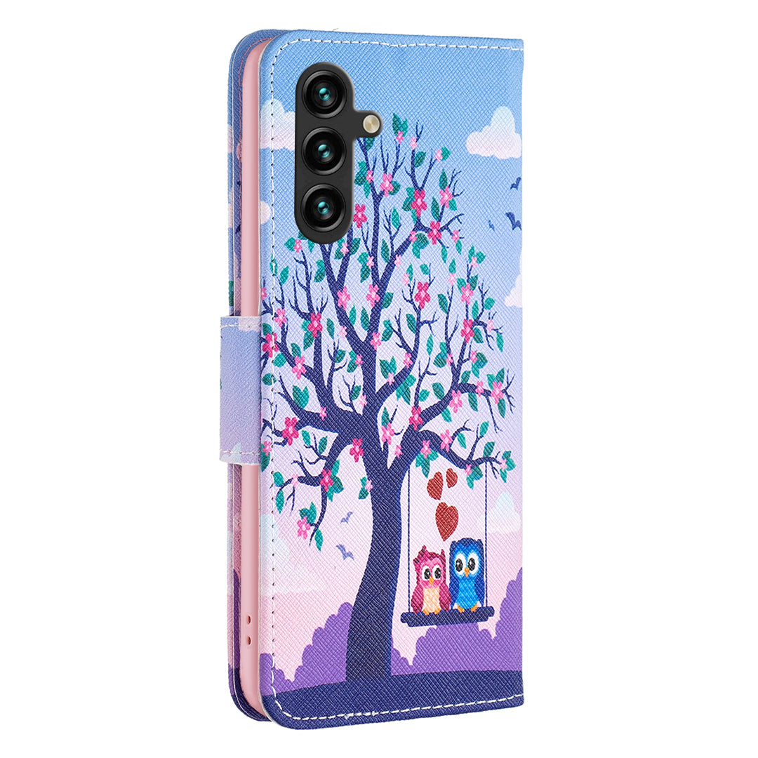 For Samsung Galaxy A15 4G Case Wallet PU Leather Pattern Printing Phone Cover