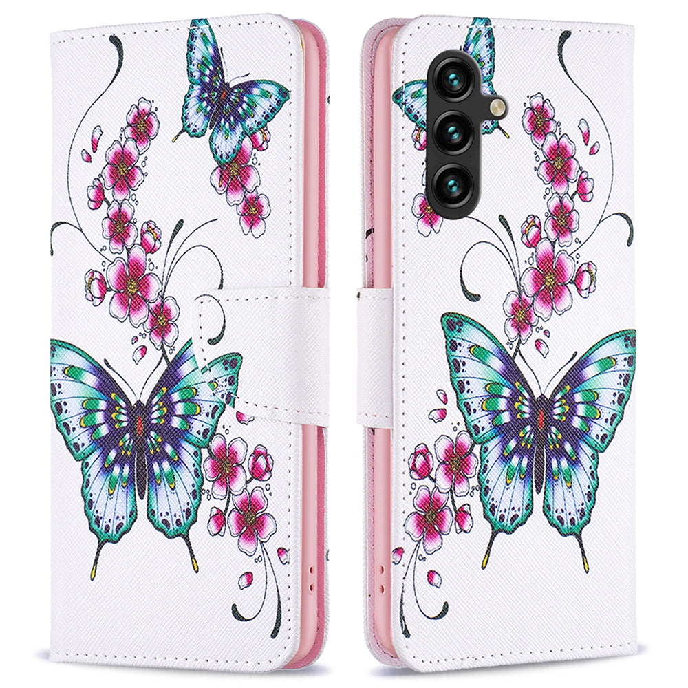 For Samsung Galaxy A15 4G Case Wallet PU Leather Pattern Printing Phone Cover
