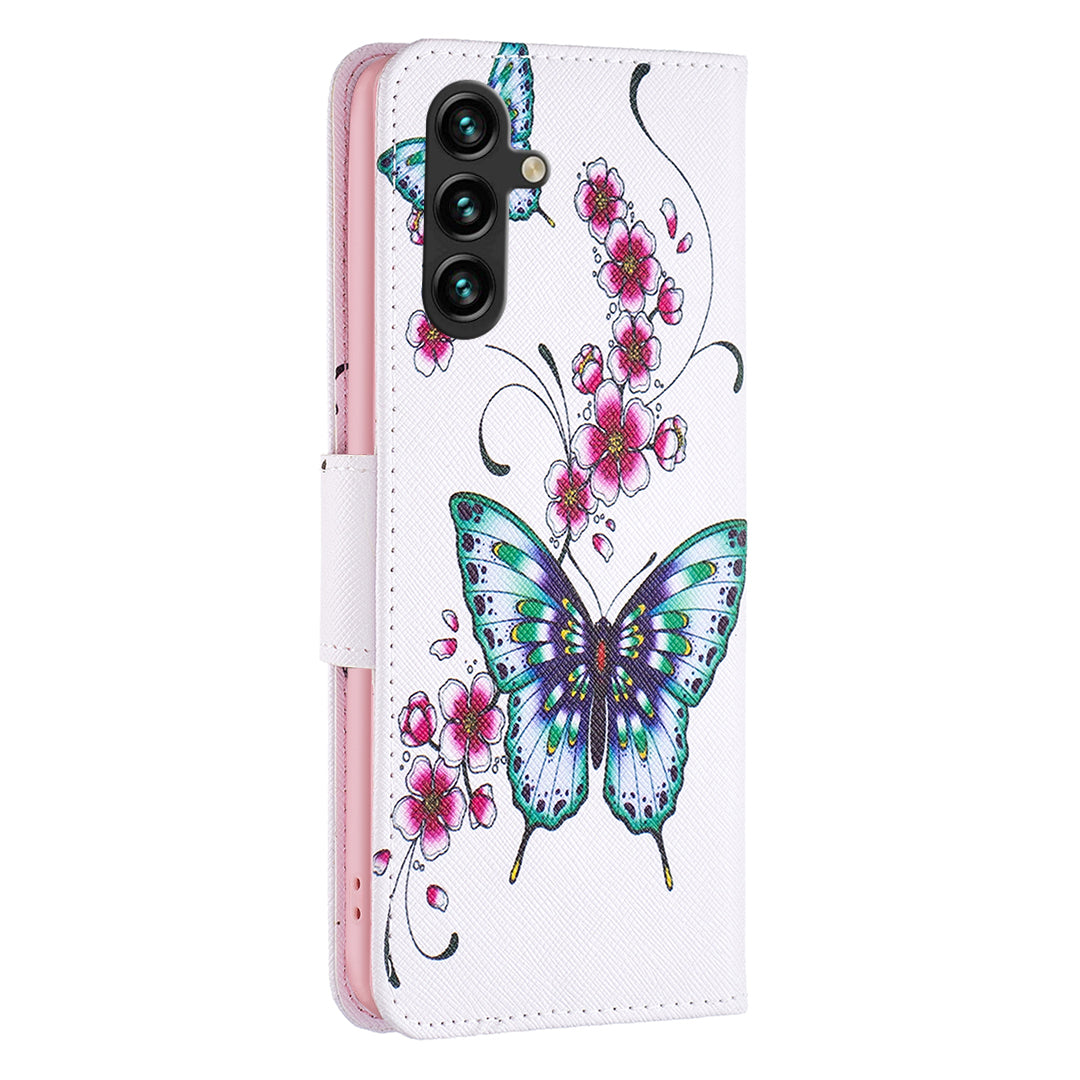 For Samsung Galaxy A15 4G Case Wallet PU Leather Pattern Printing Phone Cover