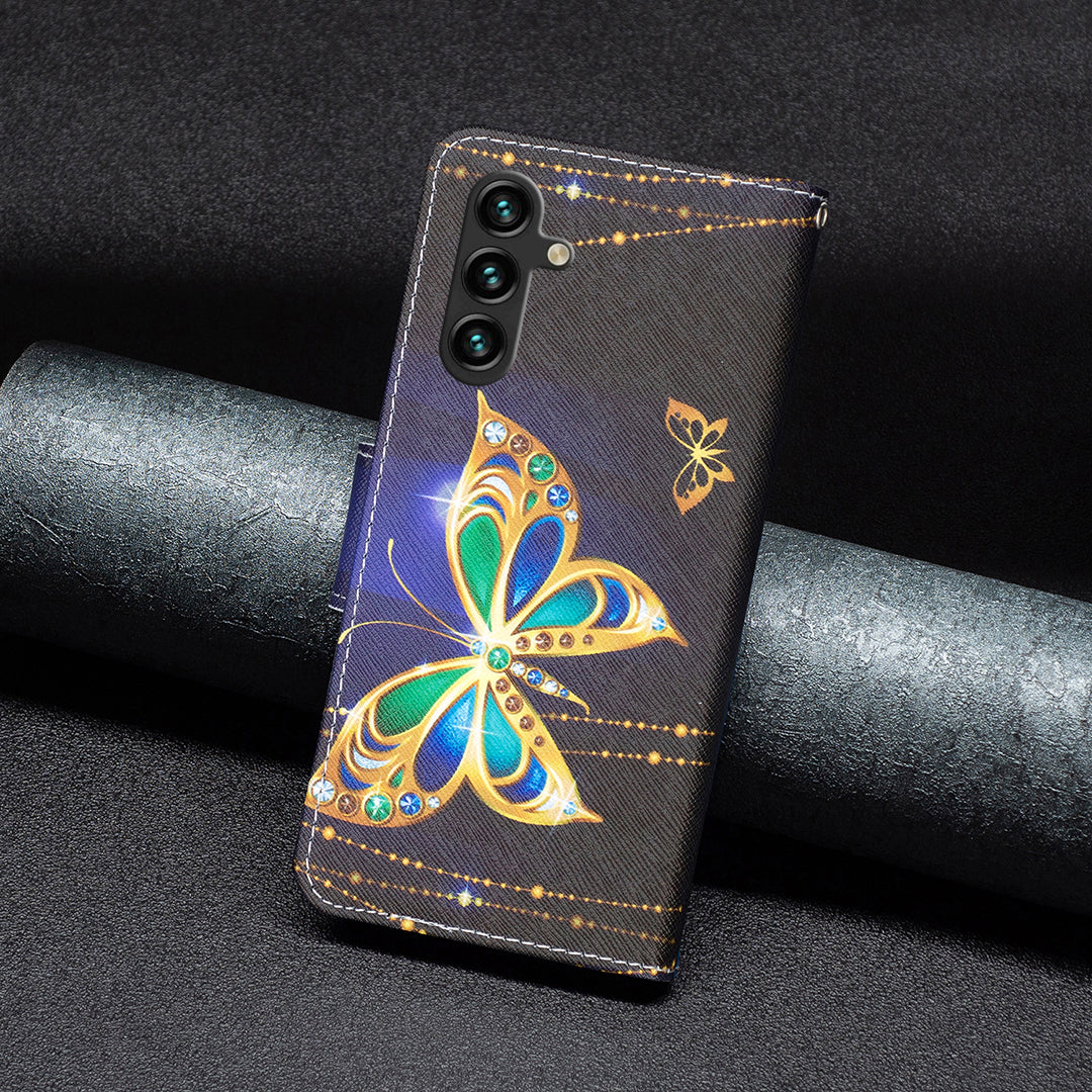 For Samsung Galaxy A15 4G Case Wallet PU Leather Pattern Printing Phone Cover