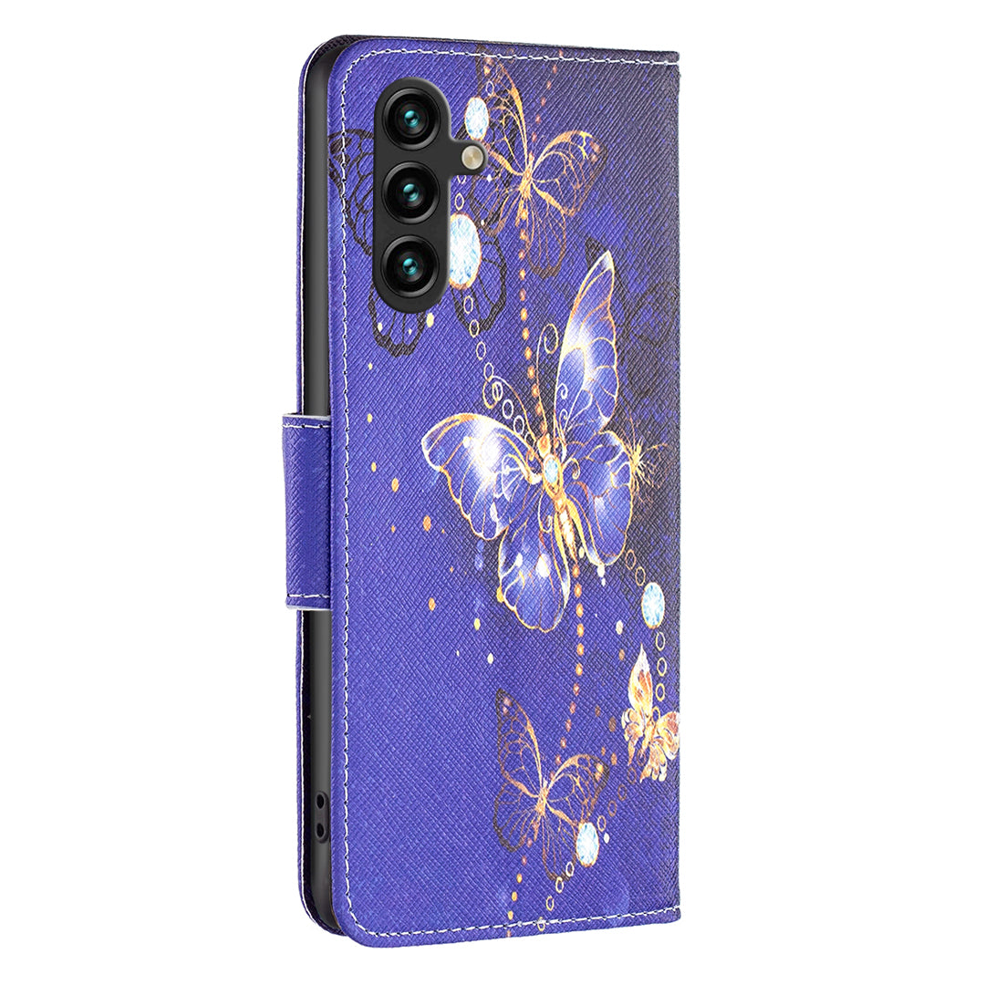 For Samsung Galaxy A15 4G Case Wallet PU Leather Pattern Printing Phone Cover