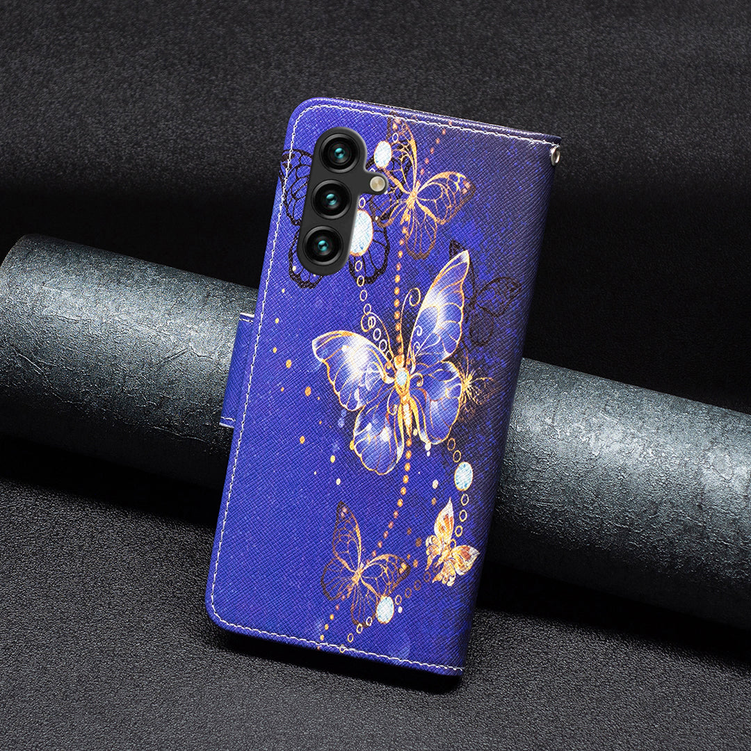 For Samsung Galaxy A15 4G Case Wallet PU Leather Pattern Printing Phone Cover