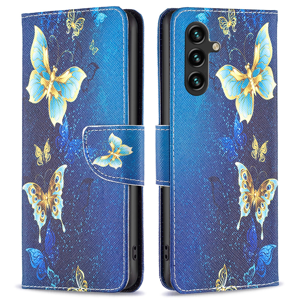 For Samsung Galaxy A15 4G Case Wallet PU Leather Pattern Printing Phone Cover