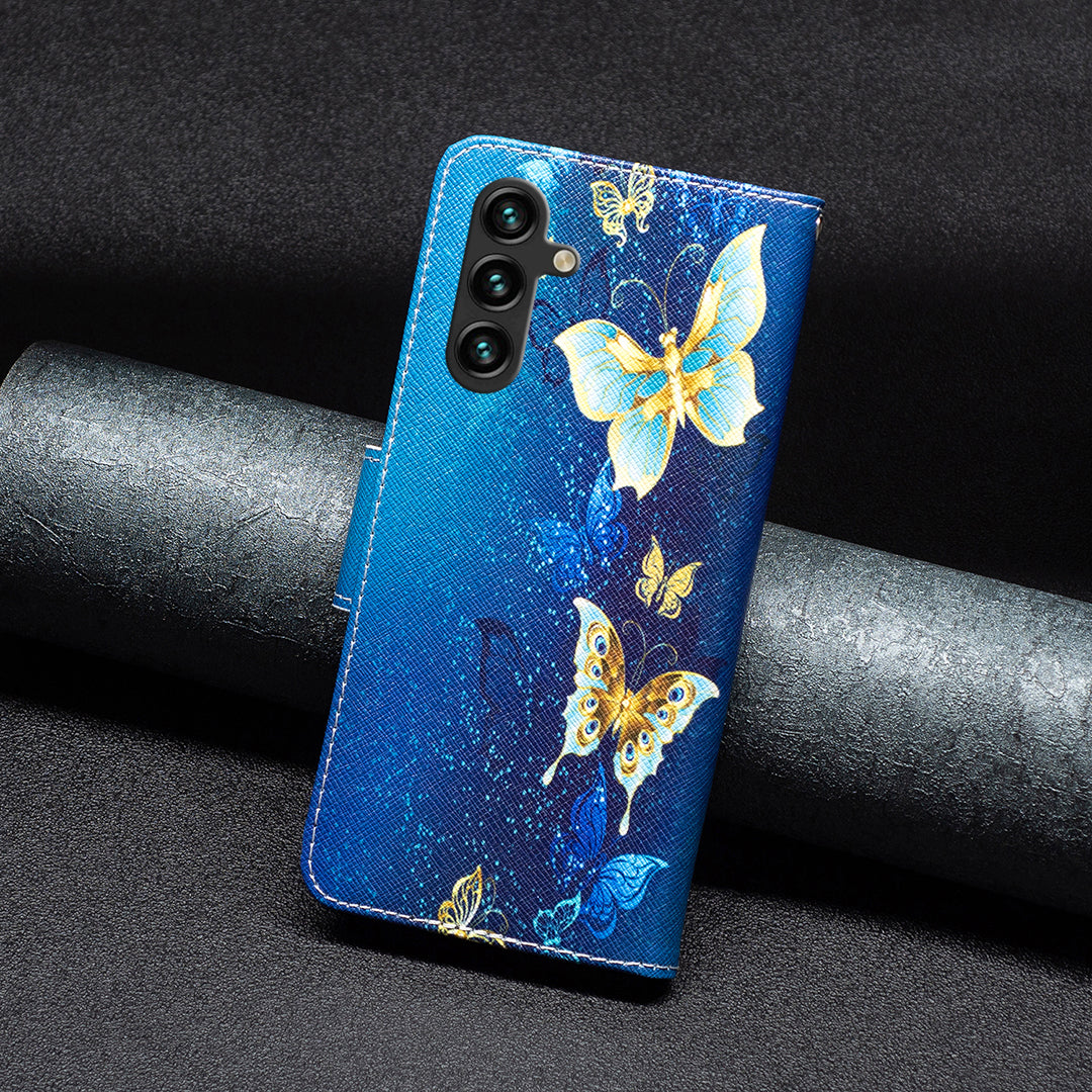For Samsung Galaxy A15 4G Case Wallet PU Leather Pattern Printing Phone Cover