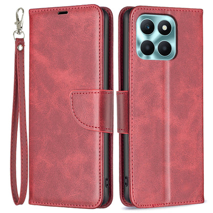 For Honor X6a 4G Case Textured PU Leather Stand Wallet Cell Phone Cover
