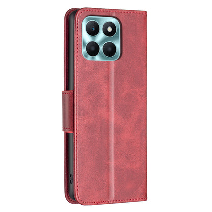 For Honor X6a 4G Case Textured PU Leather Stand Wallet Cell Phone Cover