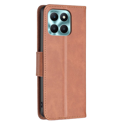 For Honor X6a 4G Case Textured PU Leather Stand Wallet Cell Phone Cover