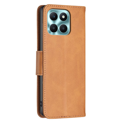 For Honor X6a 4G Case Textured PU Leather Stand Wallet Cell Phone Cover