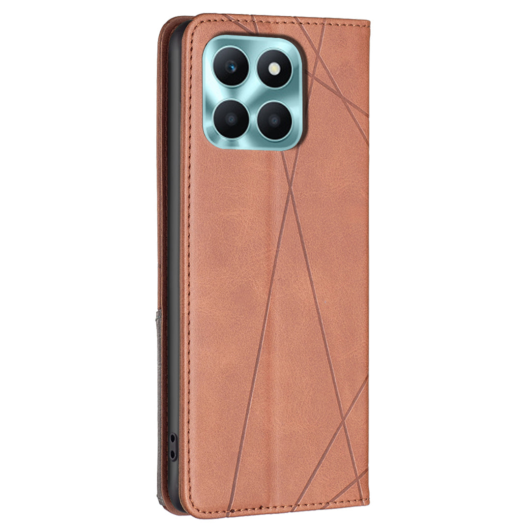 For Honor X6a 4G Leather Case Card Holder Phone Stand Protection Cover