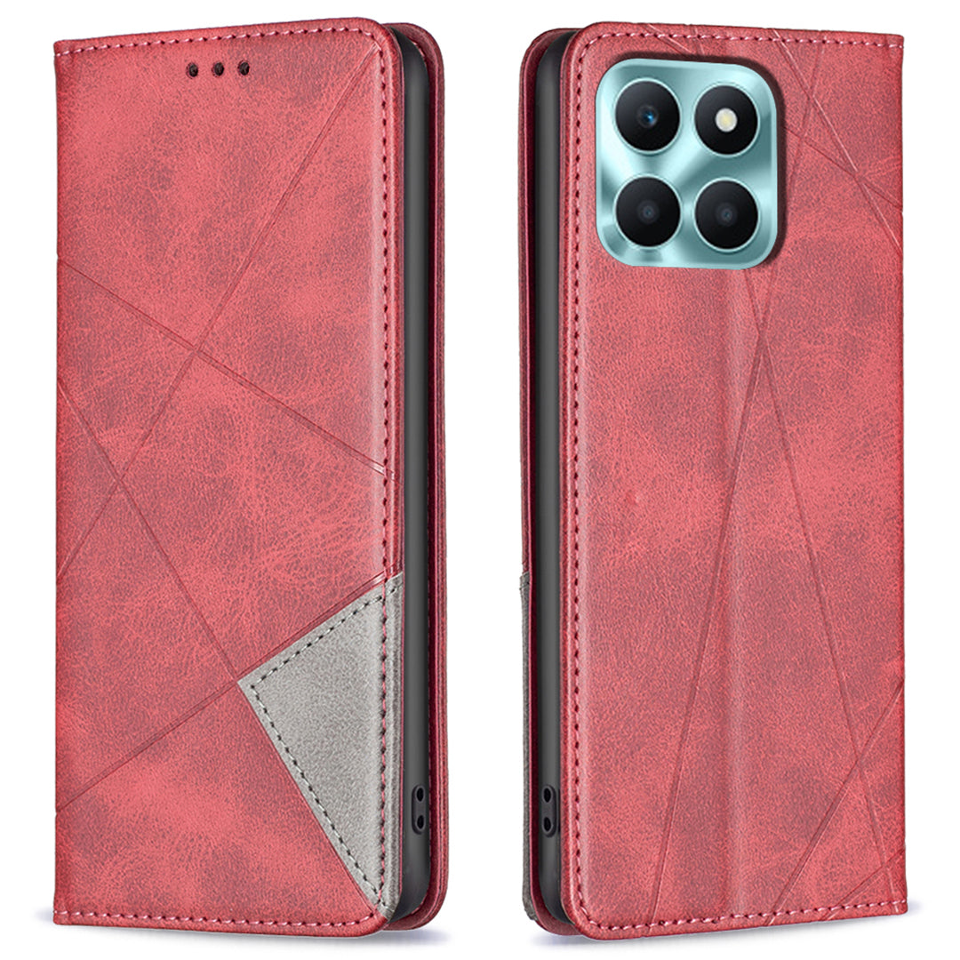 For Honor X6a 4G Leather Case Card Holder Phone Stand Protection Cover