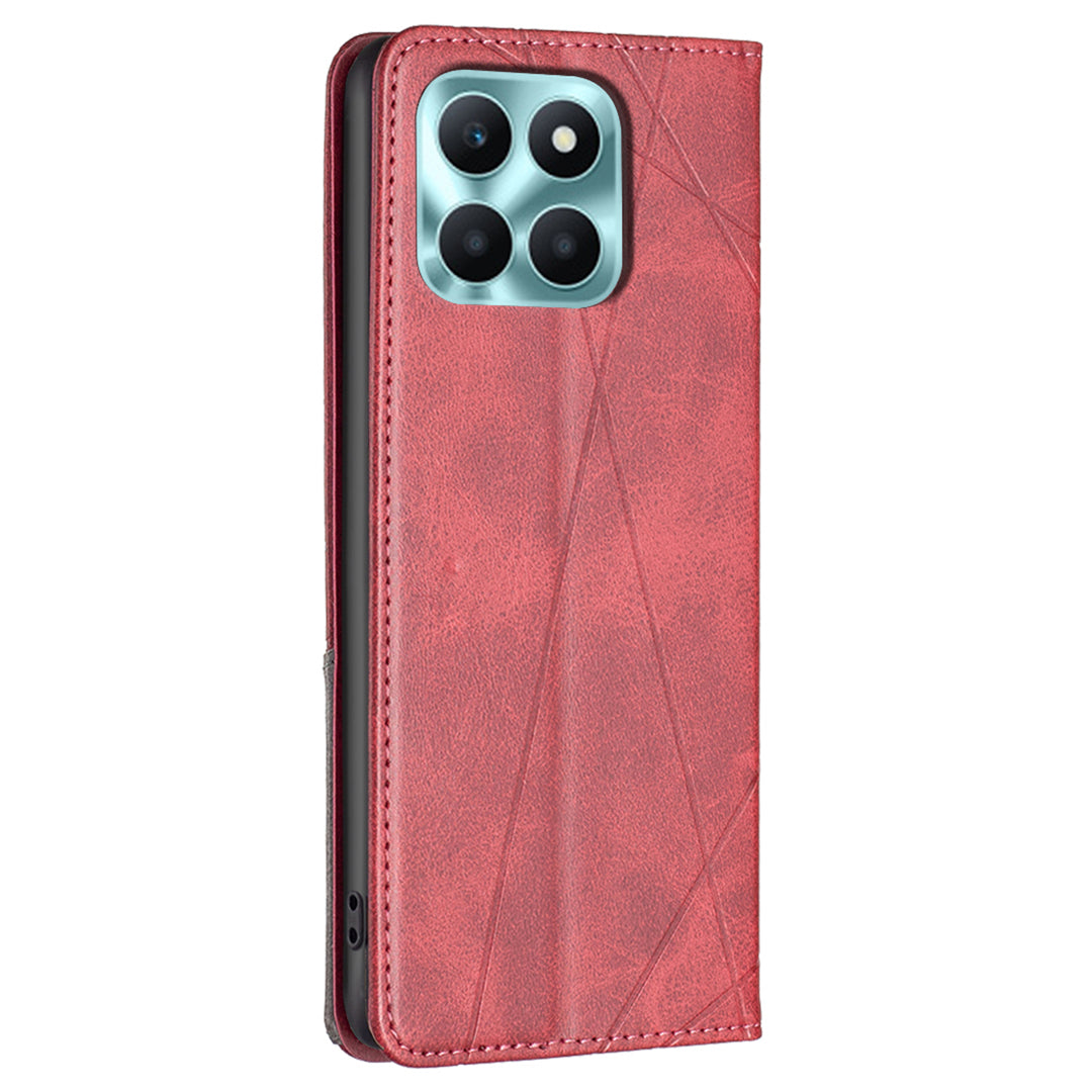 For Honor X6a 4G Leather Case Card Holder Phone Stand Protection Cover