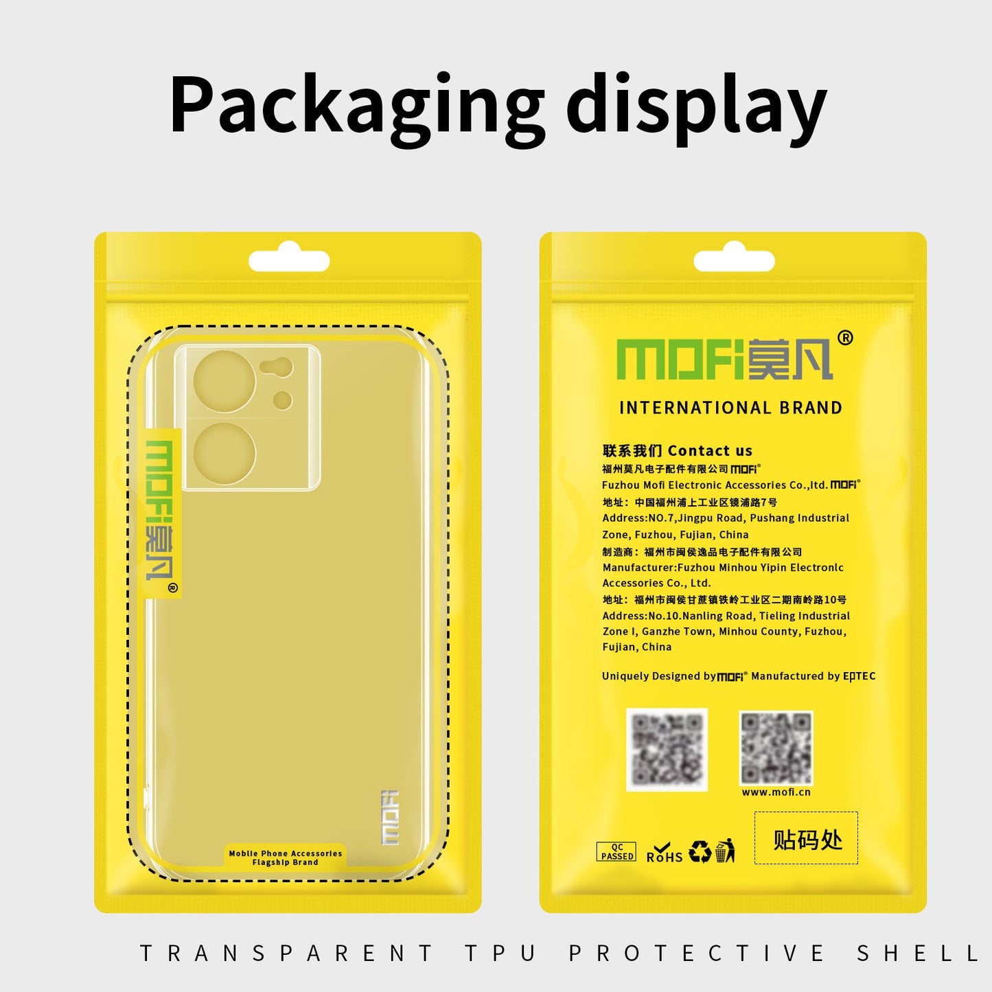 MOFI For Xiaomi 13T / 13T Pro / Redmi K60 Ultra Case HD Clear Phone Cover Soft TPU Mobile Phone Shell