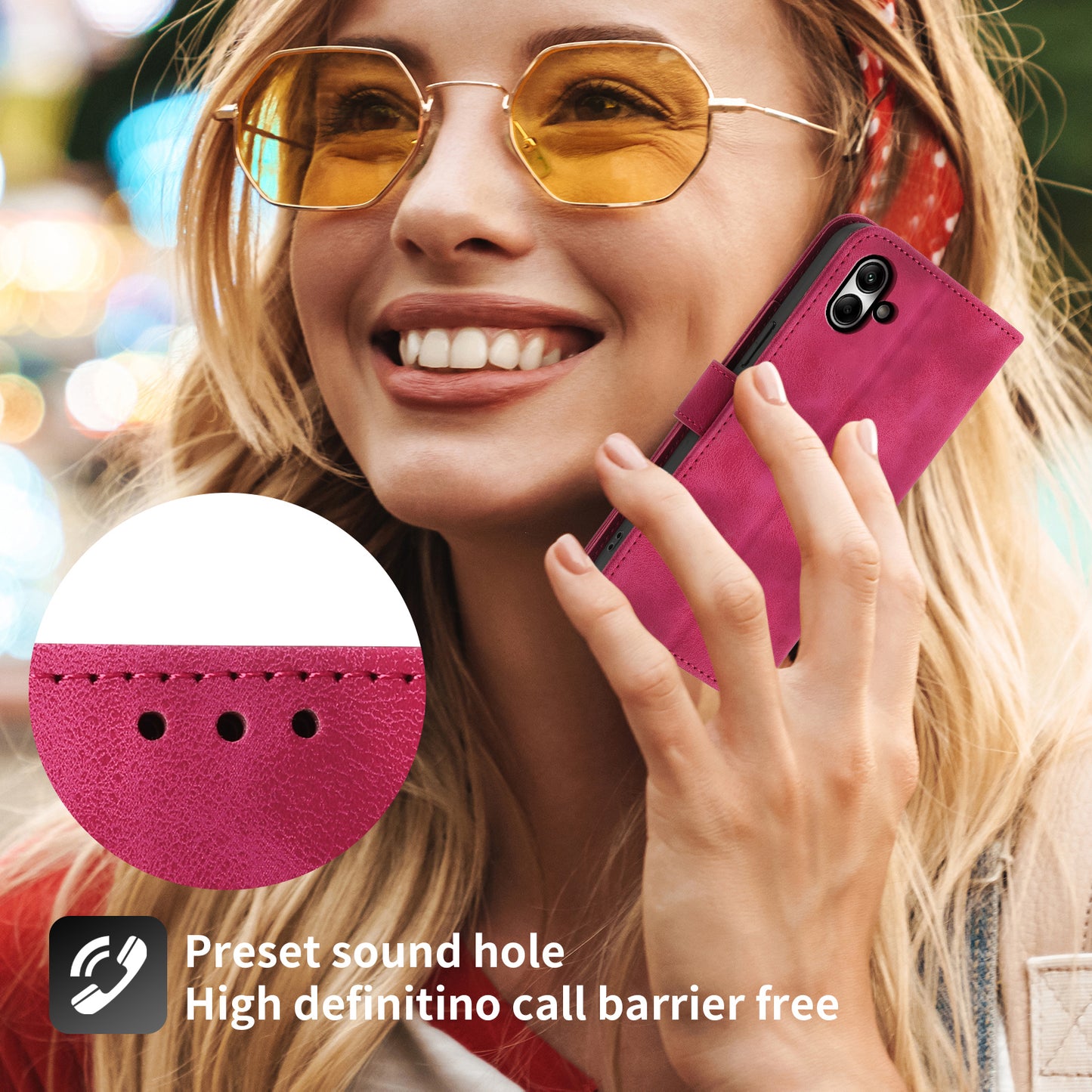 For Samsung Galaxy A05 4G Case PU Leather Flower Imprinted Phone Cover with 2 Straps