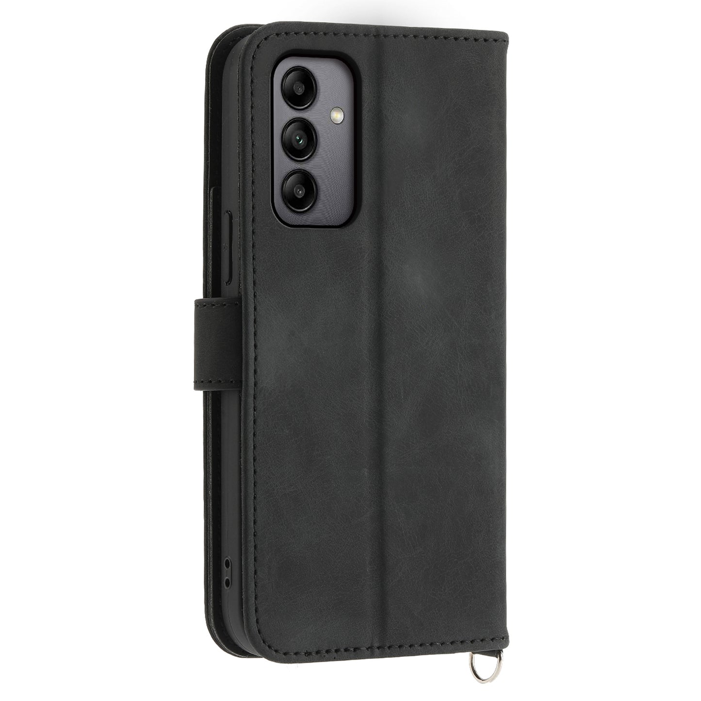 For Samsung Galaxy A05s 4G Leather Case Imprinted Stand Wallet Phone Cover with 2 Straps