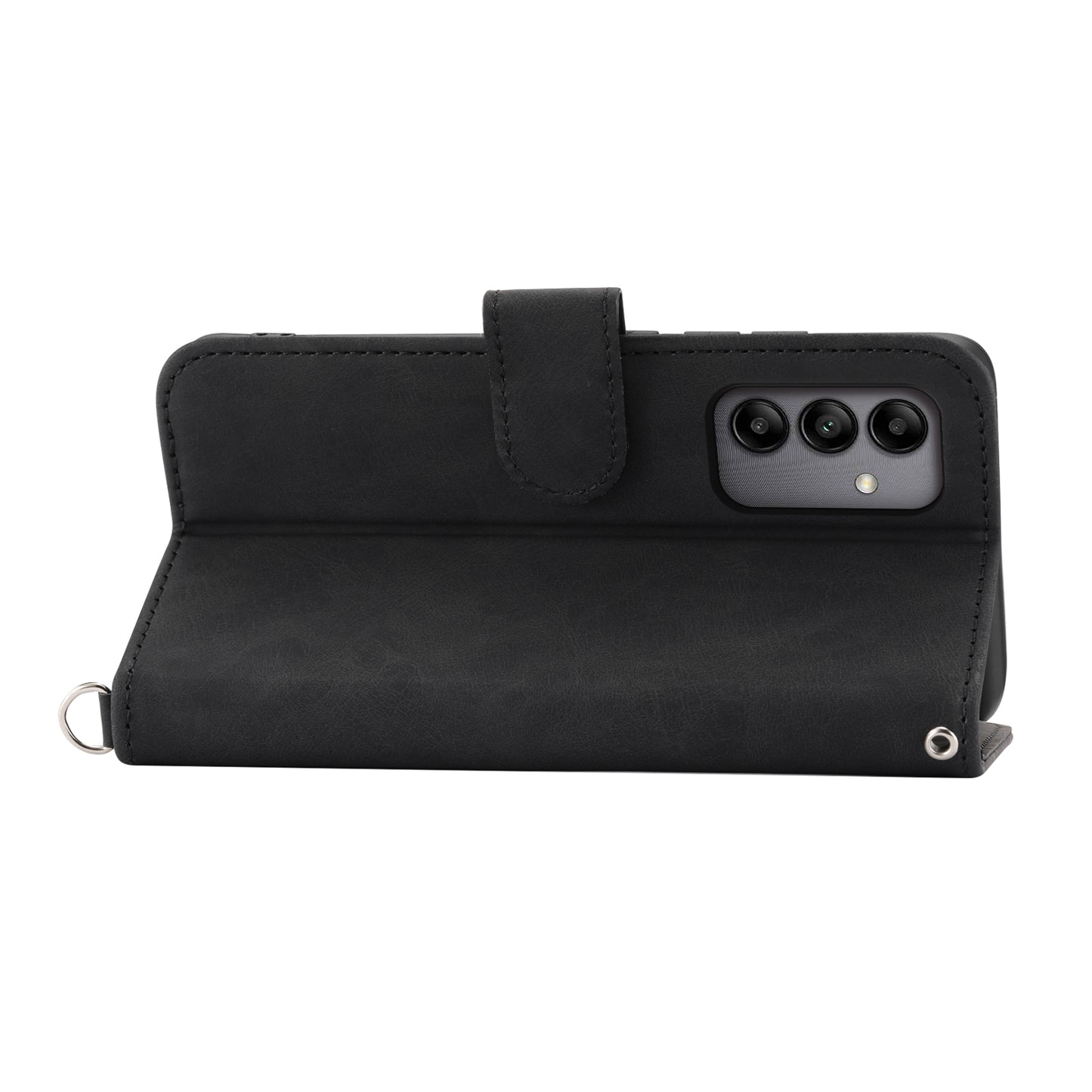 For Samsung Galaxy A05s 4G Leather Case Imprinted Stand Wallet Phone Cover with 2 Straps