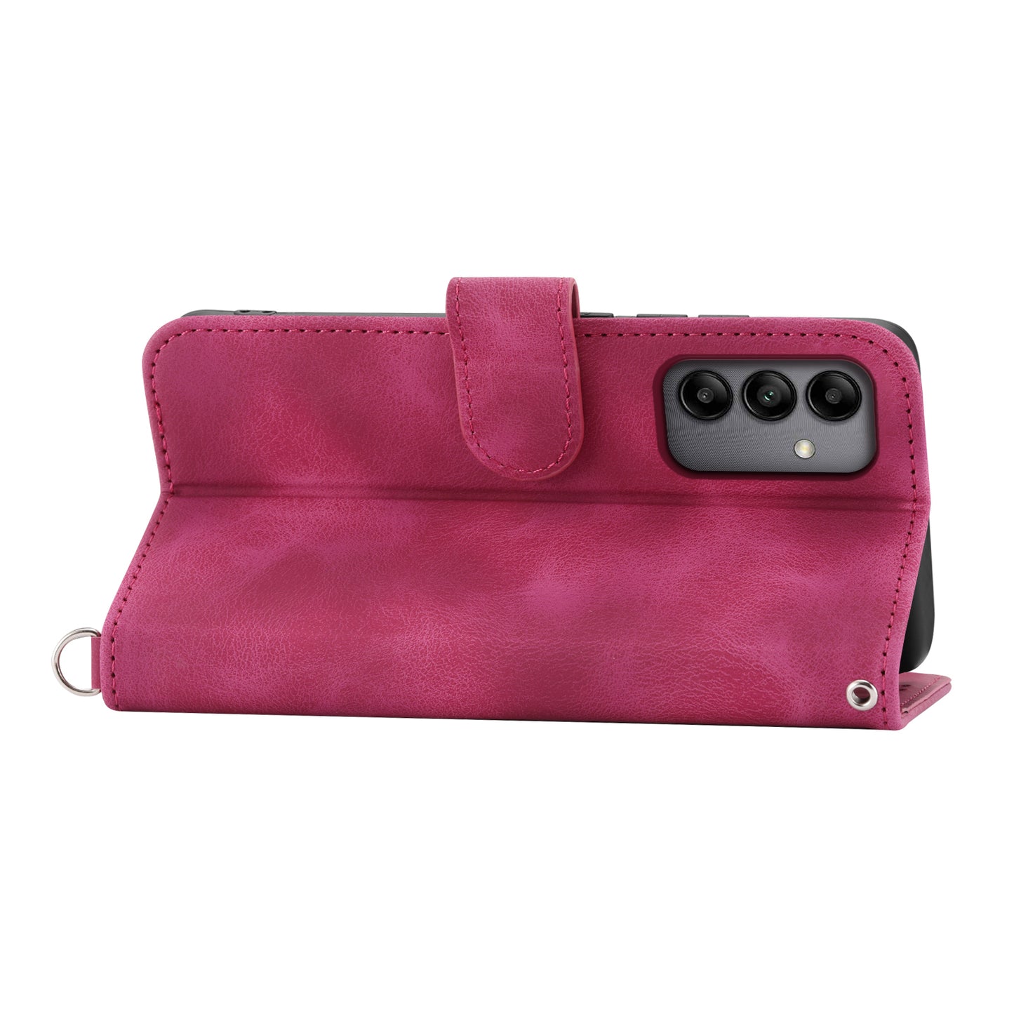 For Samsung Galaxy A05s 4G Leather Case Imprinted Stand Wallet Phone Cover with 2 Straps