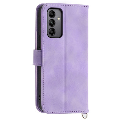 For Samsung Galaxy A05s 4G Leather Case Imprinted Stand Wallet Phone Cover with 2 Straps