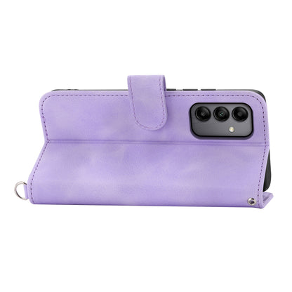 For Samsung Galaxy A05s 4G Leather Case Imprinted Stand Wallet Phone Cover with 2 Straps