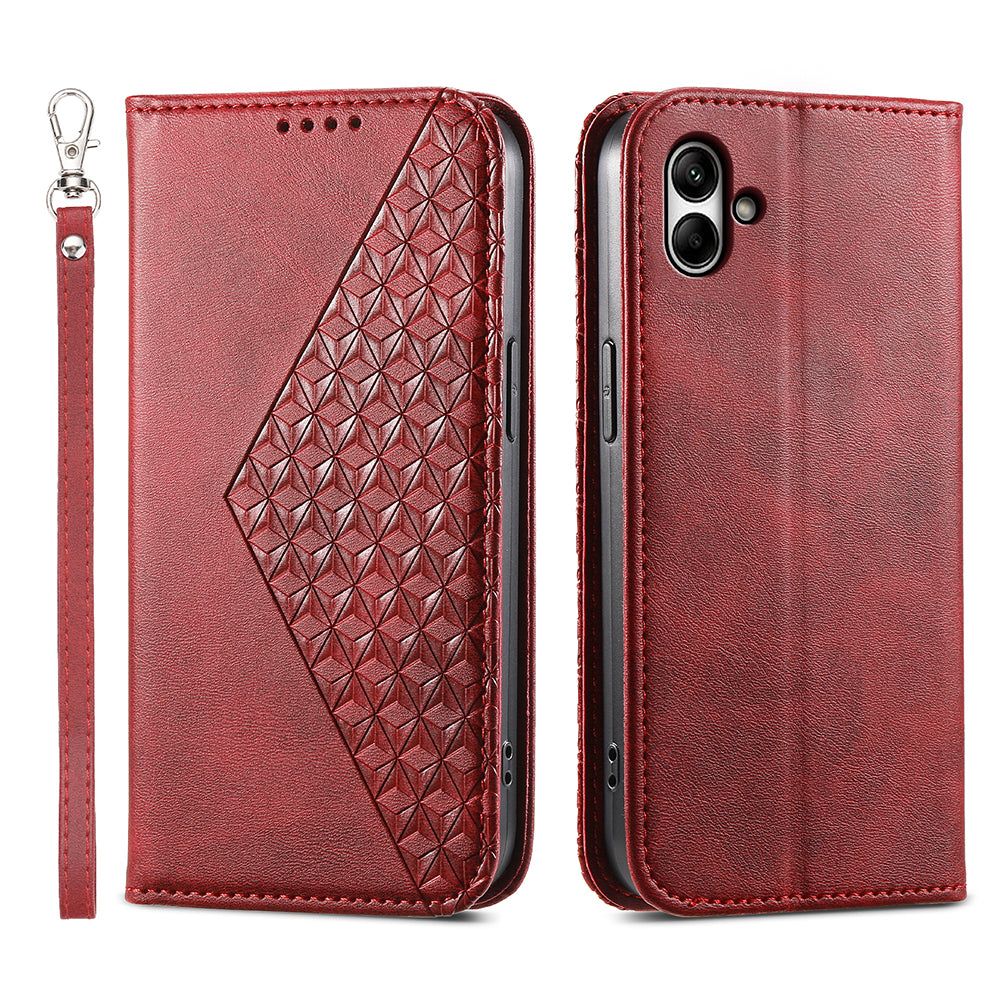 For Samsung Galaxy A05 4G Case Imprinted PU Leather Wallet Shockproof Phone Cover