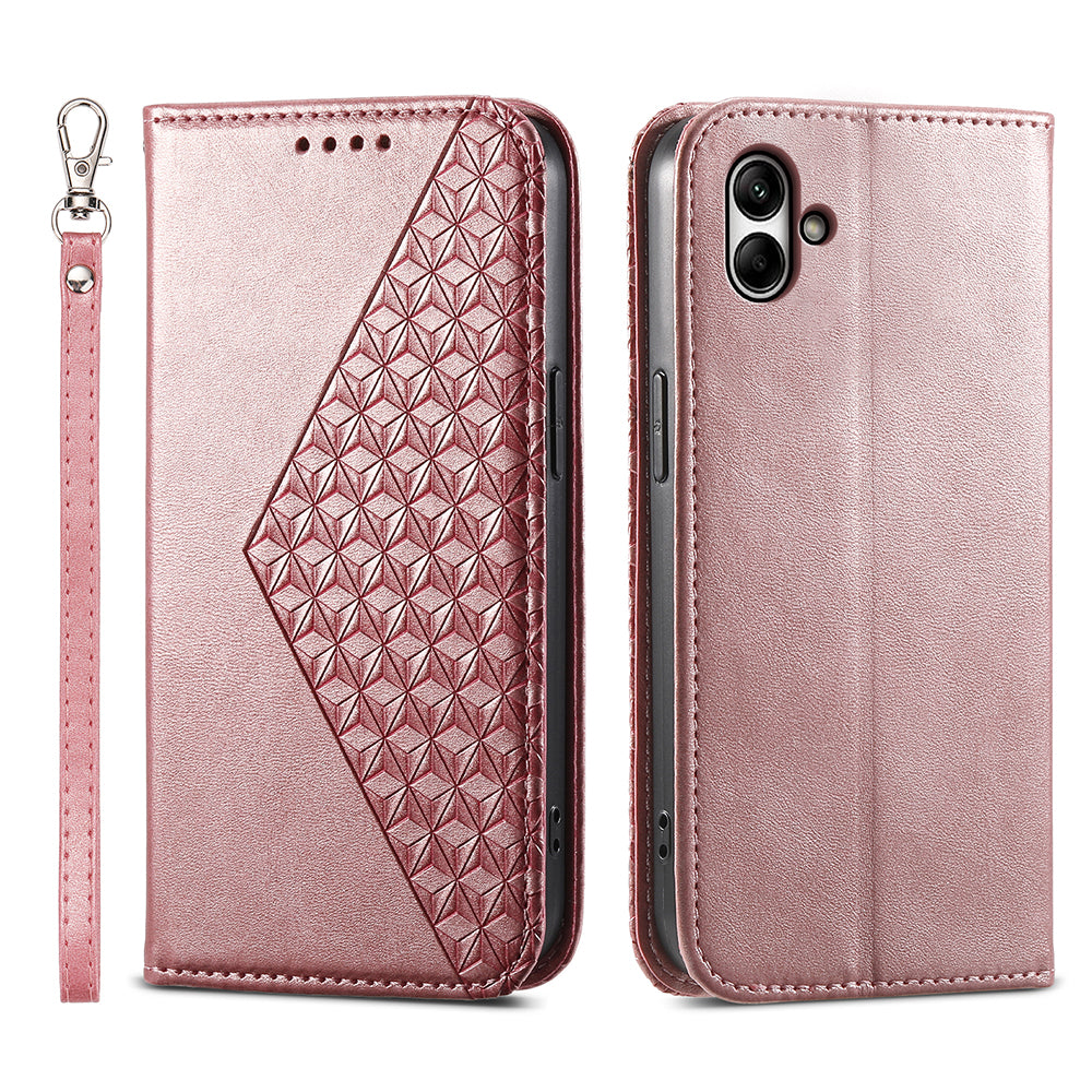 For Samsung Galaxy A05 4G Case Imprinted PU Leather Wallet Shockproof Phone Cover