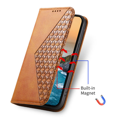 For Samsung Galaxy A05s 4G Case Imprinted Rhombus Pattern Wallet Stand Phone Cover
