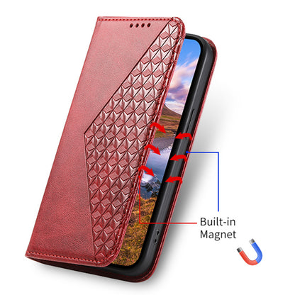 For Samsung Galaxy A05s 4G Case Imprinted Rhombus Pattern Wallet Stand Phone Cover