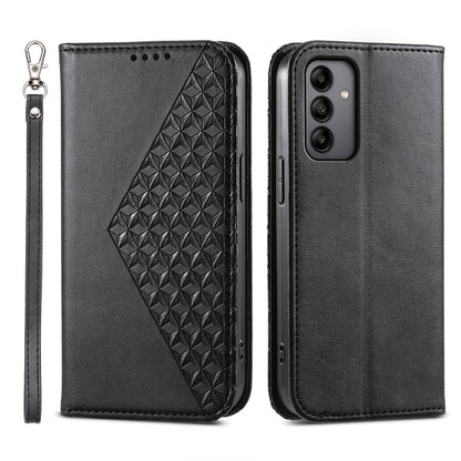For Samsung Galaxy A05s 4G Case Imprinted Rhombus Pattern Wallet Stand Phone Cover
