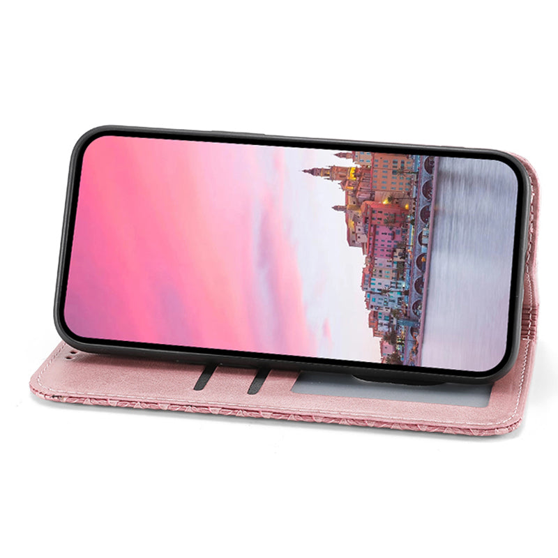 For Samsung Galaxy A05s 4G Case Imprinted Rhombus Pattern Wallet Stand Phone Cover
