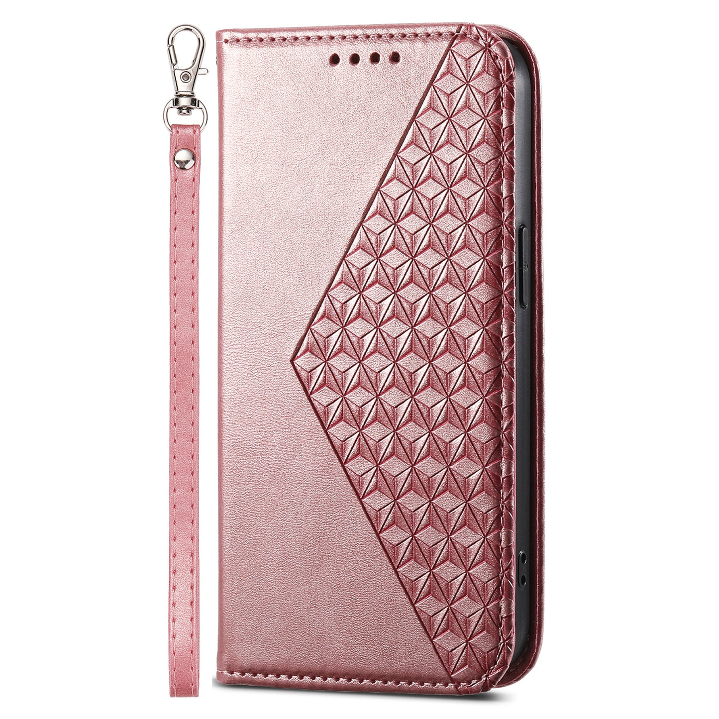 For Samsung Galaxy A05s 4G Case Imprinted Rhombus Pattern Wallet Stand Phone Cover