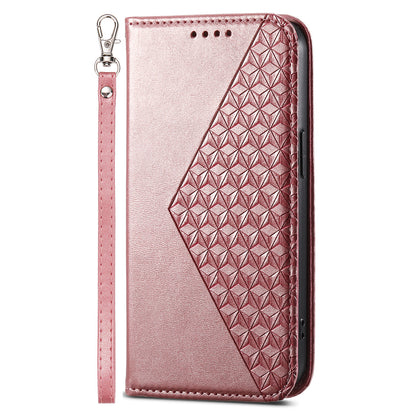 For Samsung Galaxy A05s 4G Case Imprinted Rhombus Pattern Wallet Stand Phone Cover