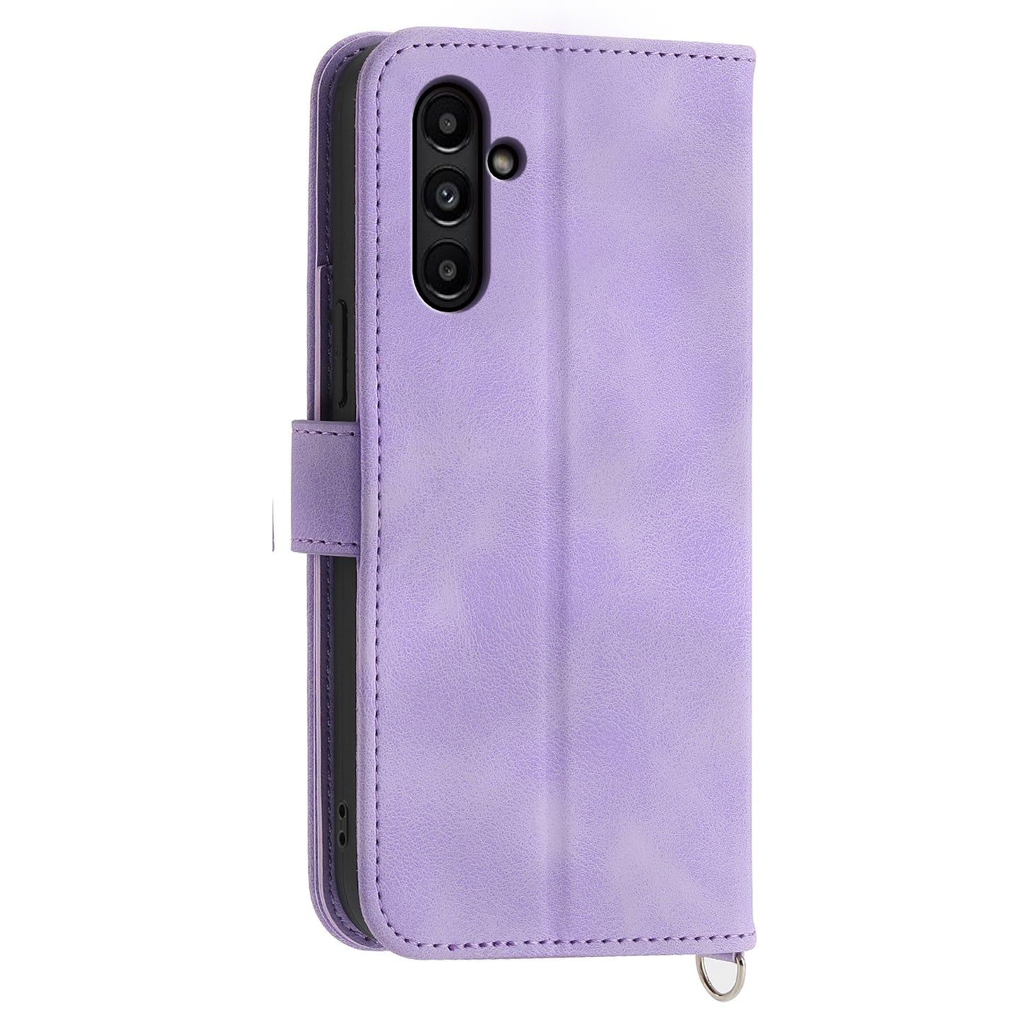 For Samsung Galaxy A15 4G Case Skin-touch Leather Phone Cover with Hand Strap + Shoulder Strap