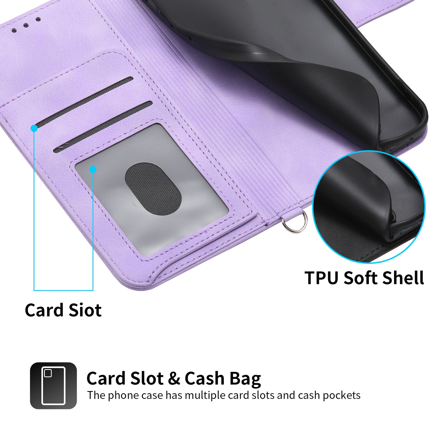 For Samsung Galaxy A15 4G Case Skin-touch Leather Phone Cover with Hand Strap + Shoulder Strap
