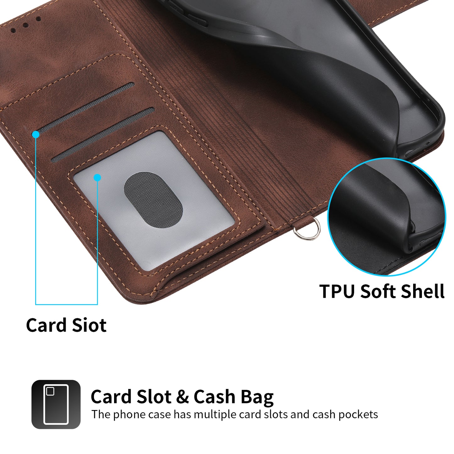For Samsung Galaxy A15 4G Case Skin-touch Leather Phone Cover with Hand Strap + Shoulder Strap