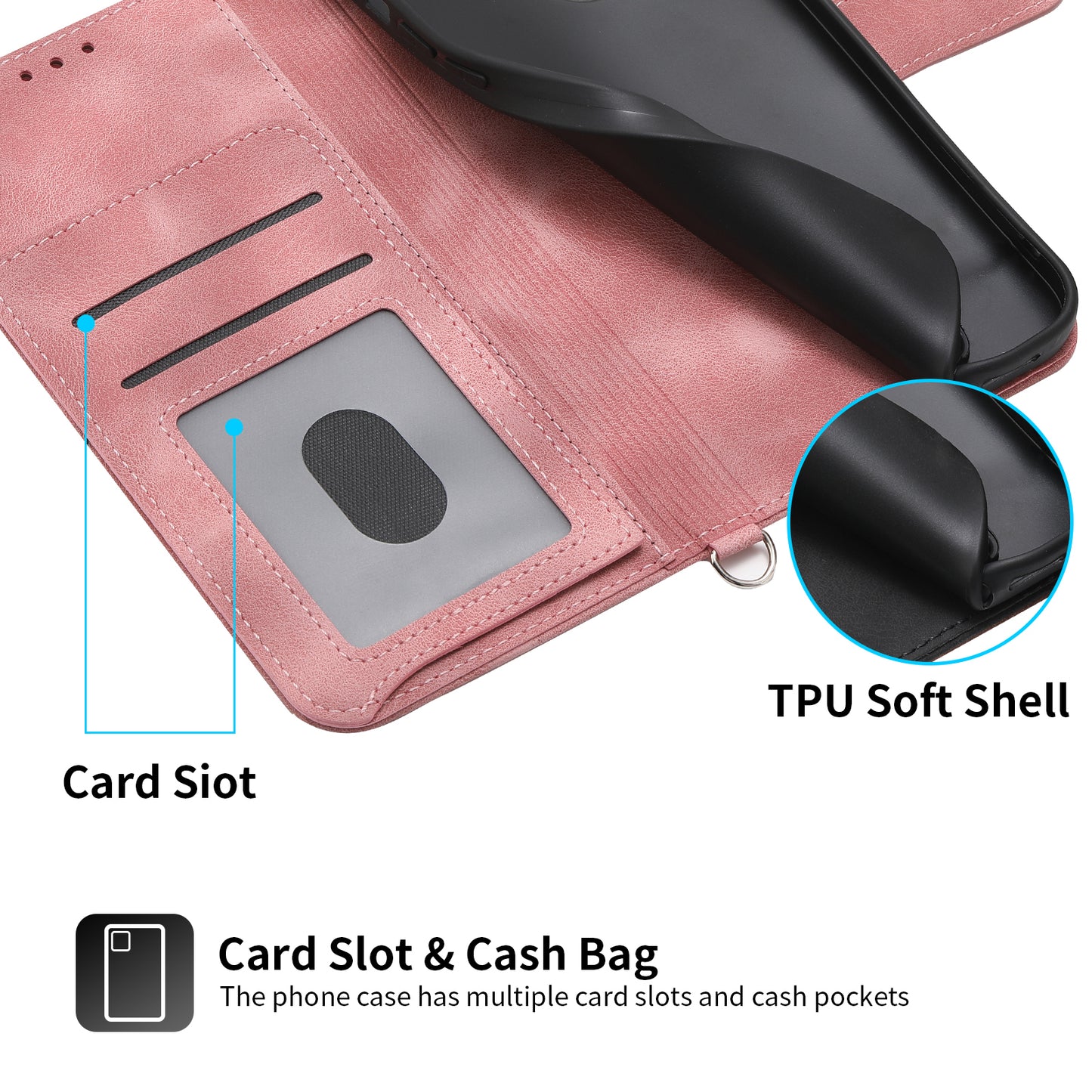 For Samsung Galaxy A15 4G Case Skin-touch Leather Phone Cover with Hand Strap + Shoulder Strap