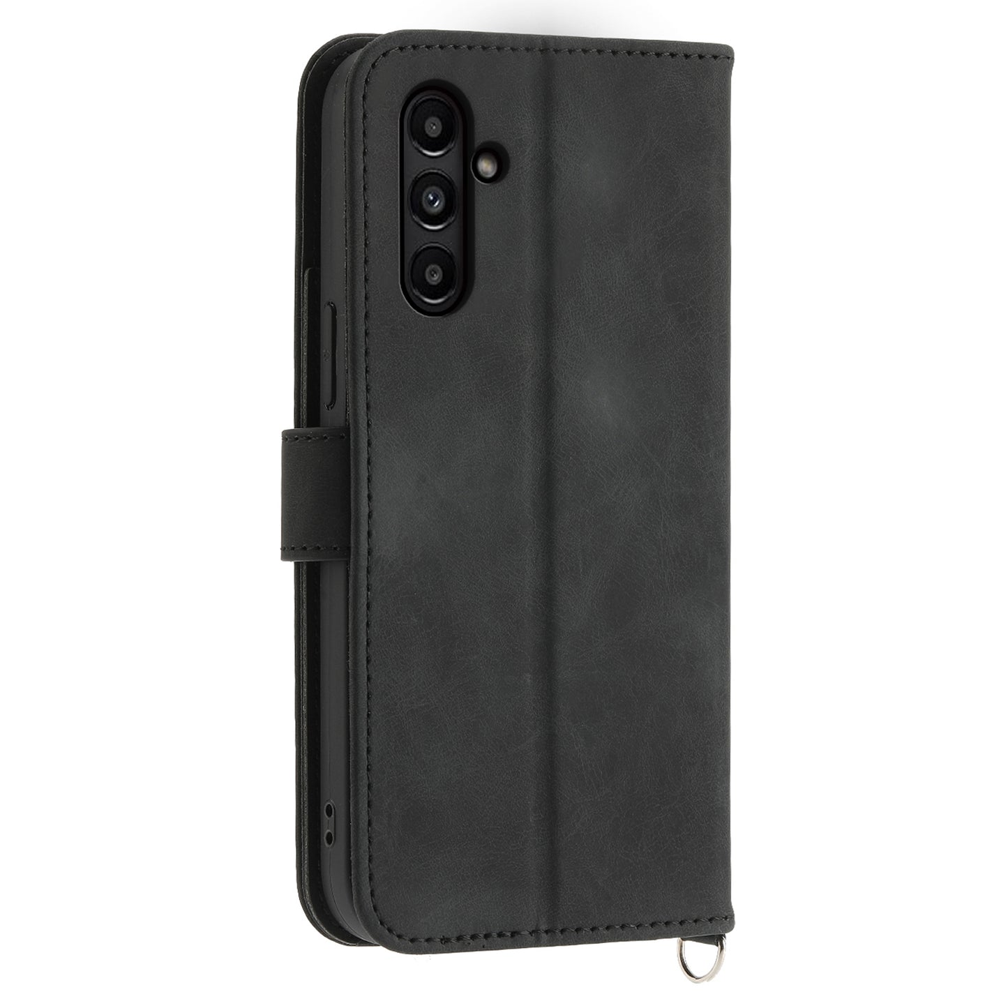 For Samsung Galaxy A15 4G Case Skin-touch Leather Phone Cover with Hand Strap + Shoulder Strap