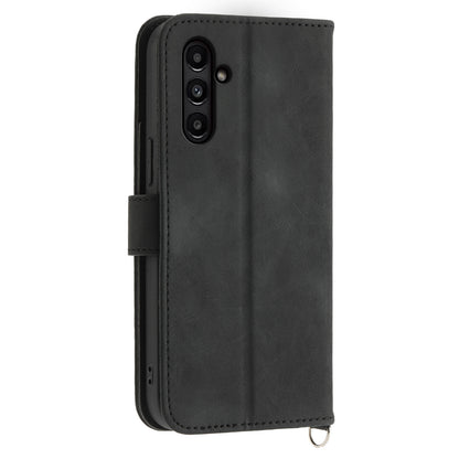For Samsung Galaxy A15 4G Case Skin-touch Leather Phone Cover with Hand Strap + Shoulder Strap