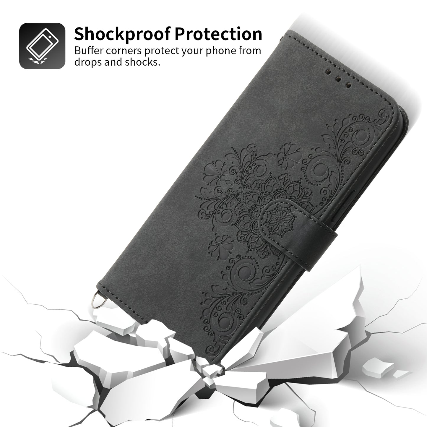 For Samsung Galaxy A15 4G Case Skin-touch Leather Phone Cover with Hand Strap + Shoulder Strap